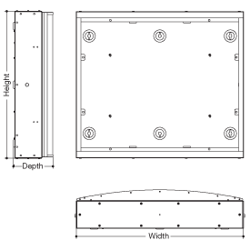 Invicta 3 Panelboard Extension Boxes Line Drawing Invicta 3 Panelboard Extension Boxes Line Drawing